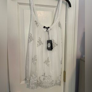 Women’s embroidered white Cami
